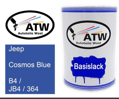 Jeep, Cosmos Blue, B4 / JB4 / 364: 500ml Lackdose, von ATW Autoteile West.